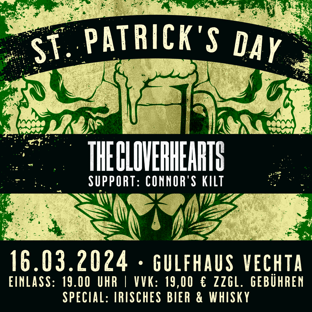 St Patrick´s Day mit The Cloverhearts + Connor´s Kilt